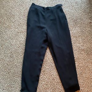 Black straight legged trousers